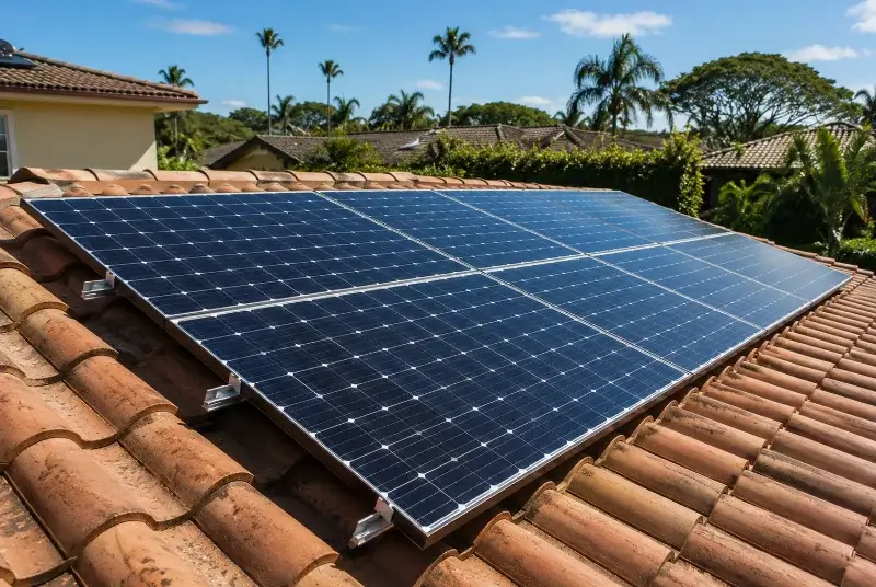 Installation de panneaux solaires à l'Albère
